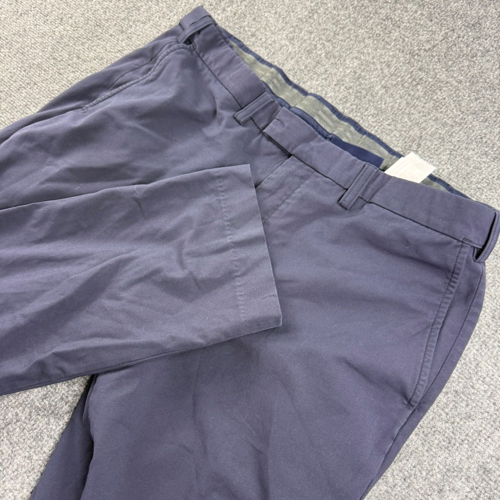 Lands End American Airlines Slim Fit Pants 37 Navy Blue Stretch Chino Mens